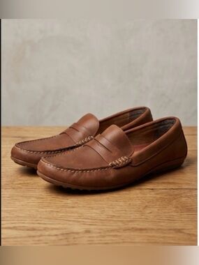 Florsheim Throttle Moc Toe Penny Driver Leather Preppy Classic Brown Crazy Horse